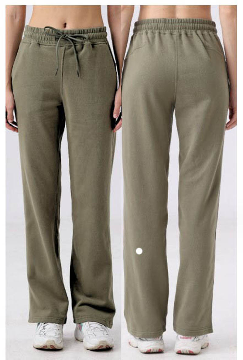 LU Pant Women's Softstreme High Waisted Wide Leg Pants Casual Loose Cozy Yoga Sweatpants with Pockets Sports Athletic Lounge Woman Pants