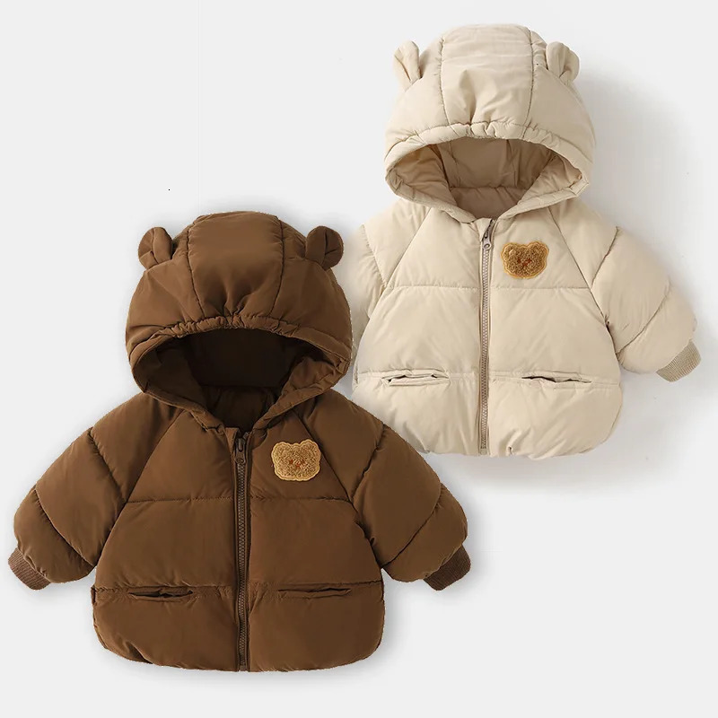 Clothing Sets 2023 Boys Girls Warm Jacket Coats Children Hooded Outerwear Baby Fashion Kids Zipper Coat 231128
