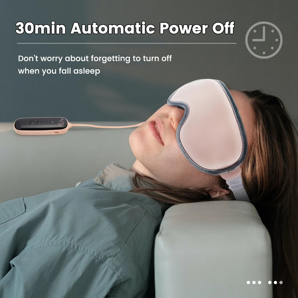 Face Care Devices Electric Heated Eye Mask Sleeping Mask Wireless Rechargeable Vibration Eye Massager Relieve Eye Strain Dark Circles Dry Eye 231128