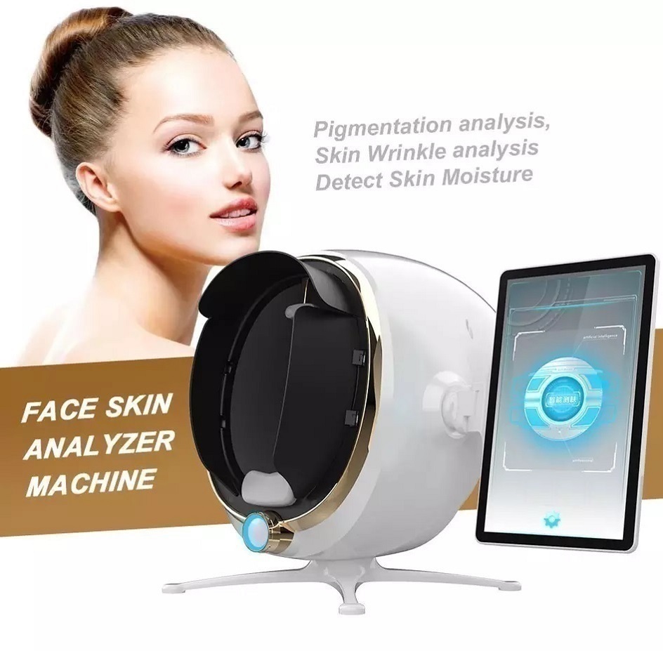 8 in 1 Portable WiFi Smart Mirror Scanner - 3D Facial Skin Analyzer Machine with Digital Beauty Analysis and Built-in Screen