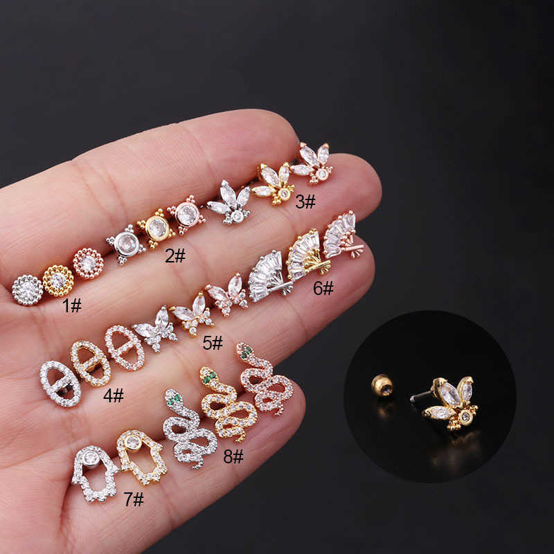 20g Stainless Steel Thin Rod Cubic Zircon Earring Stud Fashion Trend Ear Piercing Nail Studs Jewelry Single Screw Ball Earnail Earrings 14K Gold Plated Jewelry Gifts
20g Stainless Steel Thin Rod Cubic Zircon Earring Stud Fashion Trend Ear Piercing Nail Studs Jewelry Single Screw Ball Earnail Earrings 14K Gold Plated Jewelry Gifts