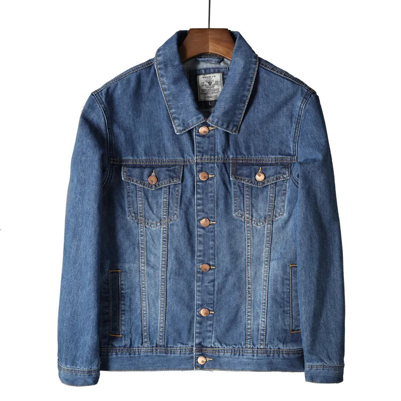 Men's Jackets Men's Denim Jacket Cotton Casual Solid Single Breasted Jeans Coats for Male Streetwear Fashion Jaqueta Masculina Men Clothing 