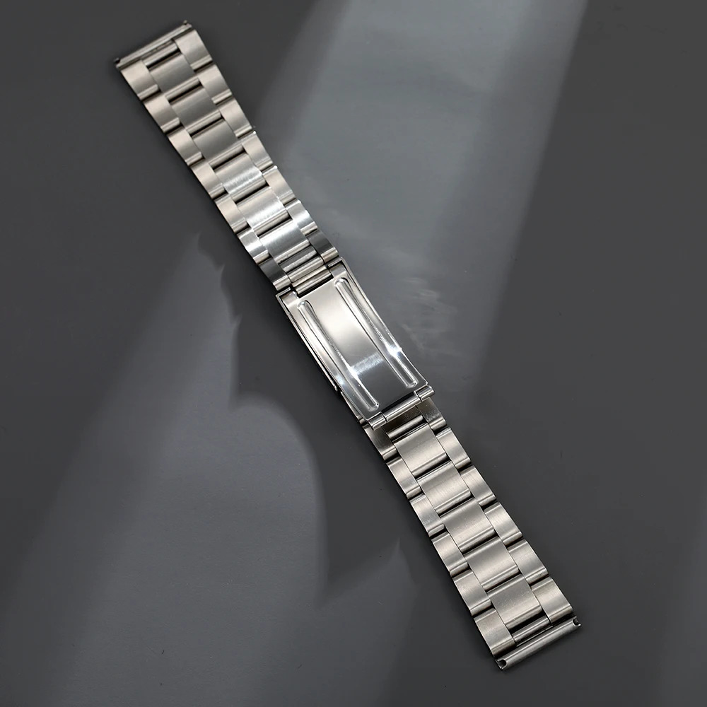 Watch Bands Stainless Steel 18mm 20mm Flat End Oyster Solid Bracelet Watch Strap Fit For Rlx Skx Watch 231128