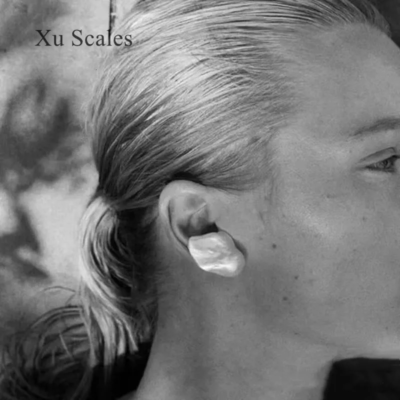 Ear Cuff Natural Fresh Water Irregular Aurora Bright White Baroque Pearl Earrings S925 Sterling Silver Earring's Exquisite Gift 231129