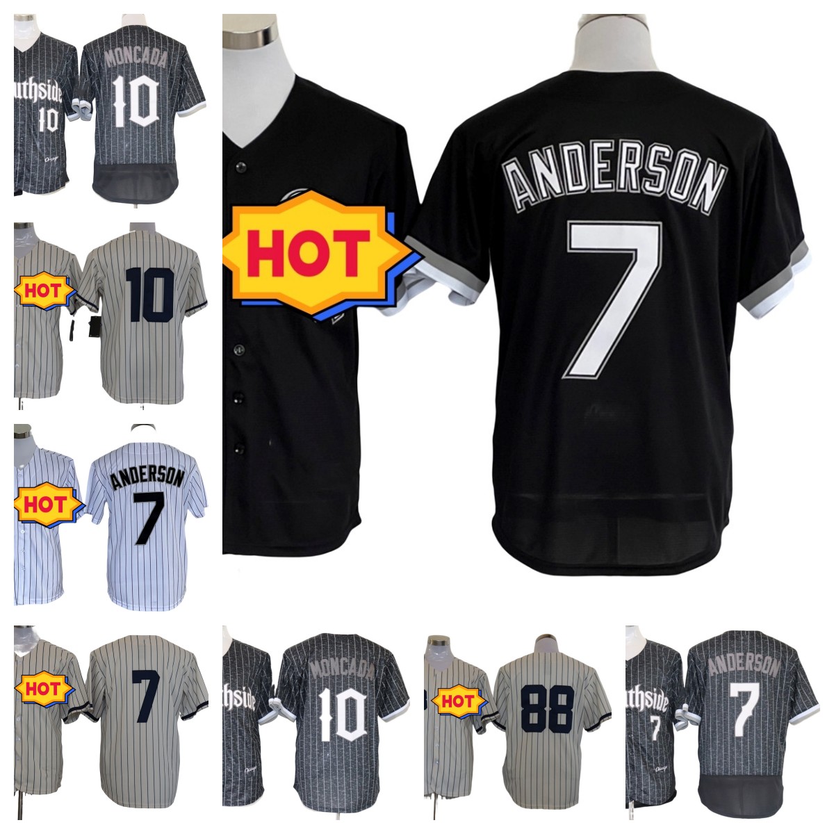Top Quality -3XL Chicago White Baseball jerseys 7 Tim Anderson 10 Moncada 88 Luis Robert Blank men
Top Quality -3XL Chicago White Baseball jerseys 7 Tim Anderson 10 Moncada 88 Luis Robert Blank men