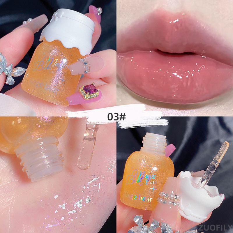 Luxury Cute Milk Jar Gloss Lip Plumper Oil Moisturizing Lipstick Glitter Long Lasting maquillaje Lipgloss Makeup Free Shipping X260307
