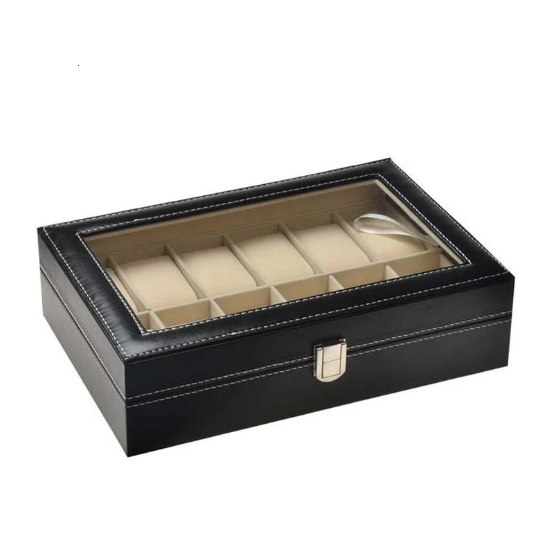 Watch Boxes Cases 61012 20 Slots Wrist Watch Box Watch Holder Storage Case Organizer PU Leather Watch Display Box regalos para hombre 231128