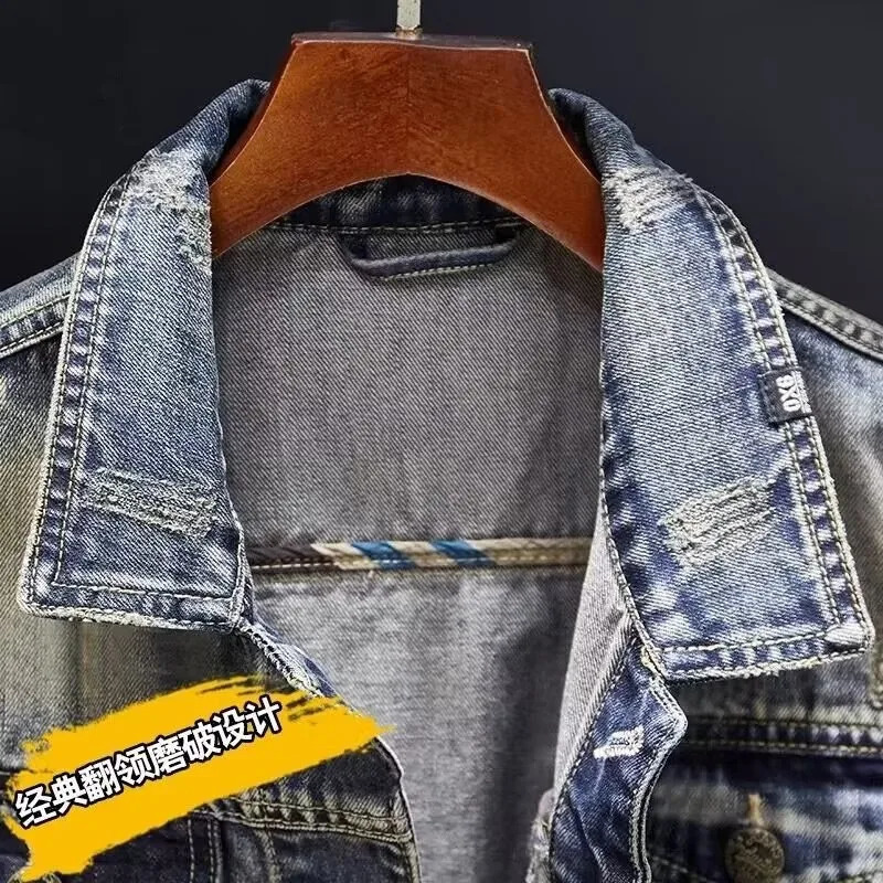 Men's Jackets winter denim jacket male Fashion Trench coat men jeans Jacket Men's Casual jackts autumn men classic style denim Coat M-4XL 23