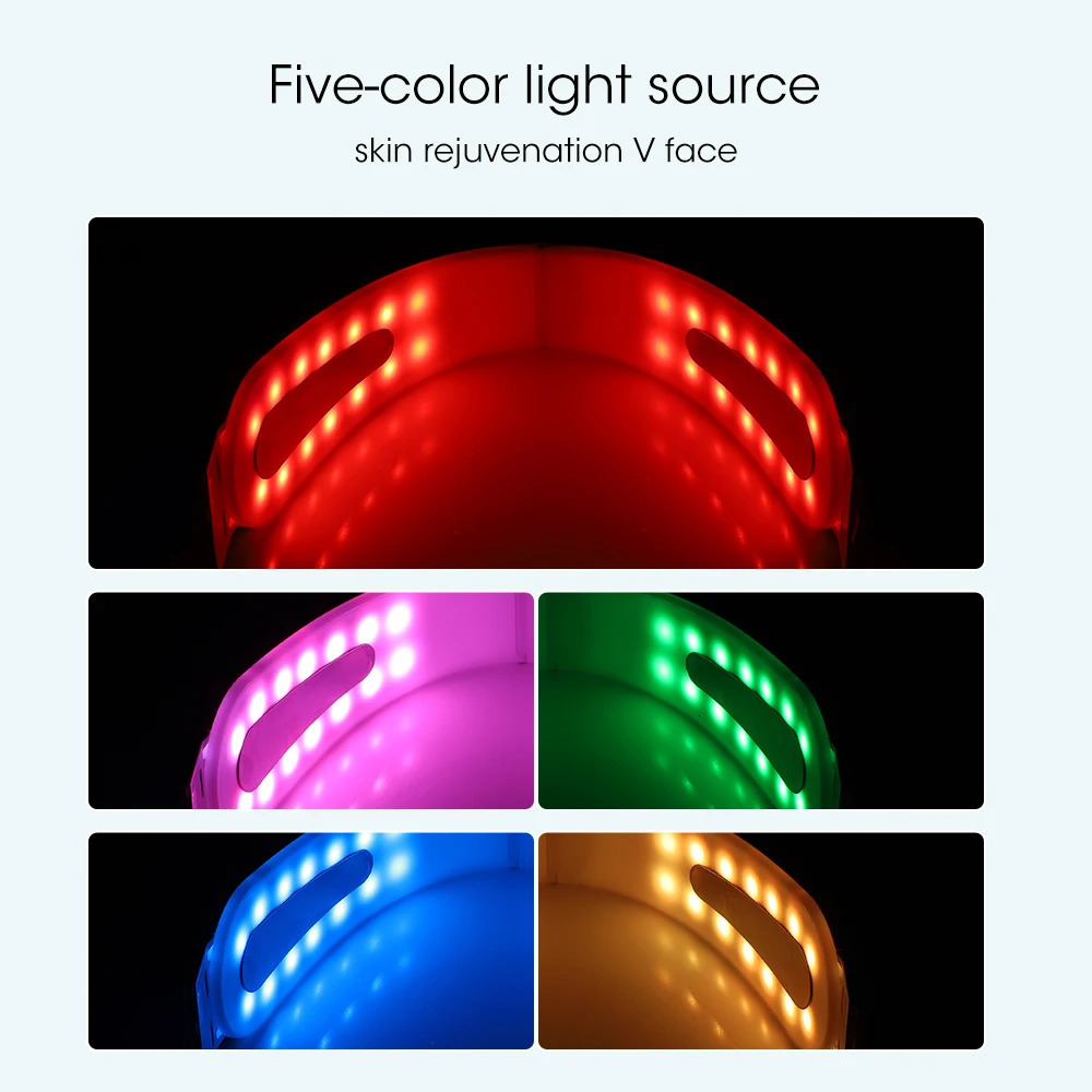 Face Care Devices EMS Lifting Device LED Pon Therapy Face Slimming TENS Pulse Massager Remove Double Chin V-Face Shaped Cheek Lift Belt 231128