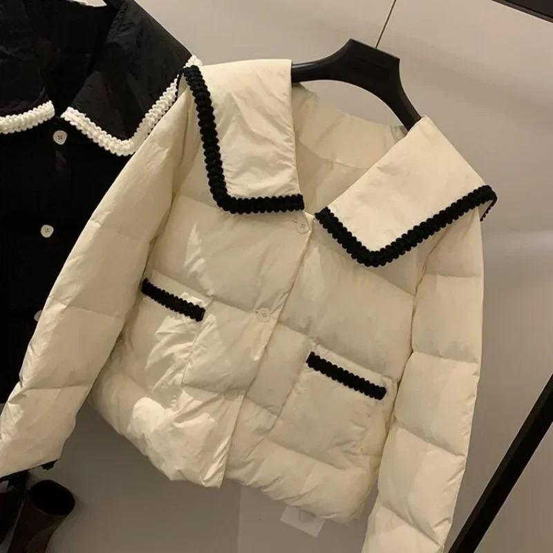 Women's Jackets Deeptown Harajuku Korean Short Padded Jackets Women Lightweight Puffer Outerwear Streetwear Oversized Black Winter Quilted 231128