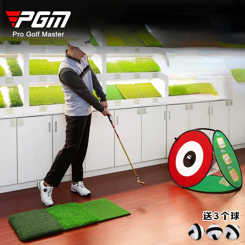 Other Golf Products PGM Golf Chipping Net Swing Trainer Indoor Outdoor Chipping Pitching Cage Mat Golf Practice Net Portable 3 Golf Soft Ball LXW021 2
