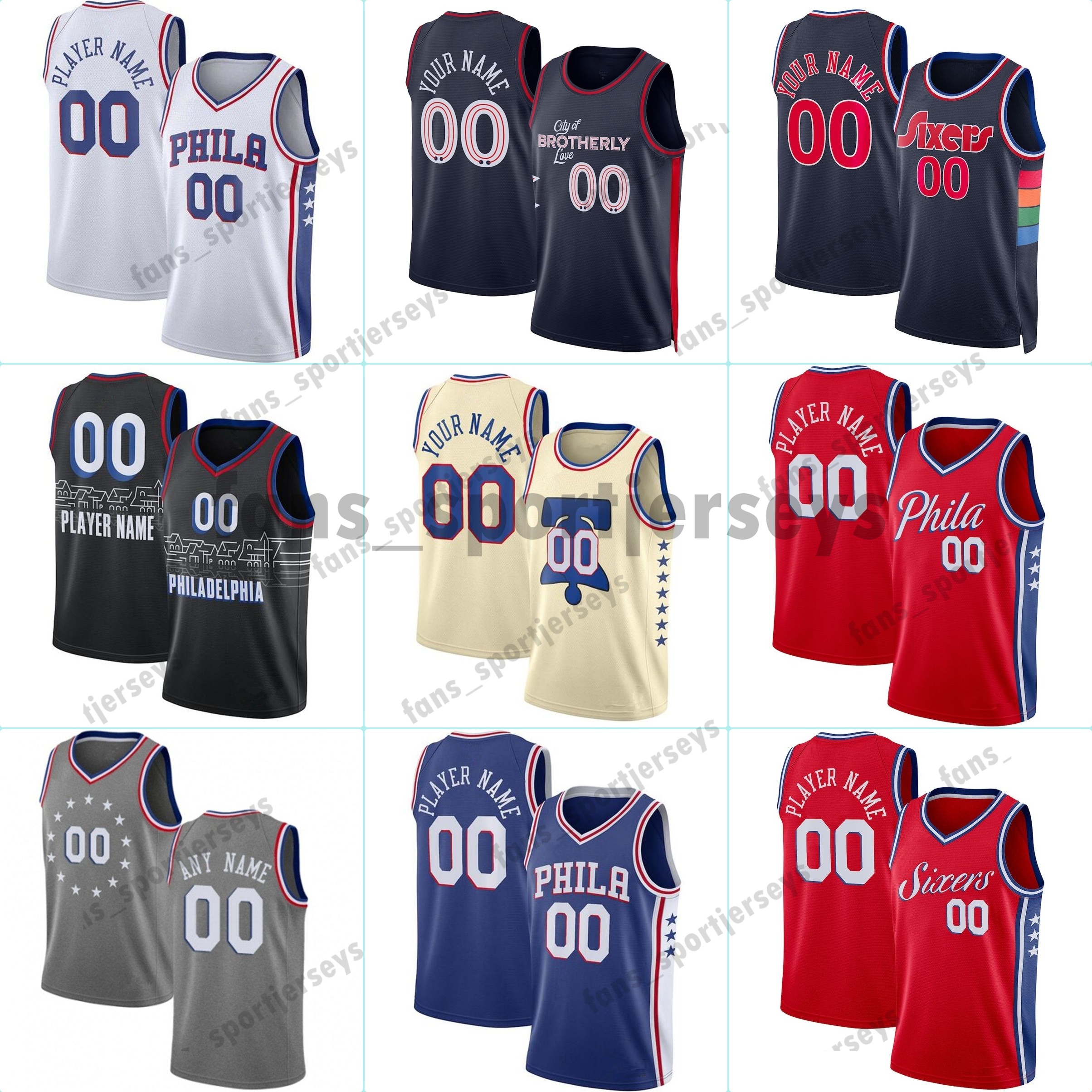 9 Mac McClung Joel Embiid Navy Blue Basketball Jerseys Kids Men Youth James Harden Tyrese Maxey Sixer Jersey Shake Milton PJ Tucker Tobias Harris Paul Reed City jersey