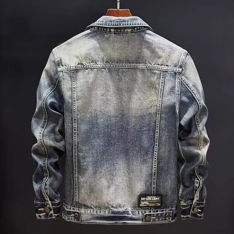 Men's Jackets winter denim jacket male Fashion Trench coat men jeans Jacket Men's Casual jackts autumn men classic style denim Coat M-4XL 23