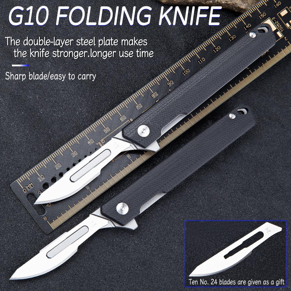 Tools G10 handle folding knife multifunction onebutton quickopening knife outdoor selfdefense knife scalpel carry knife
Tools G10 handle folding knife multifunction onebutton quickopening knife outdoor selfdefense knife scalpel carry knife