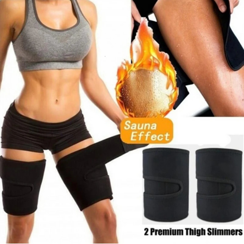 Leg Shaper Slimming Leg Shaper Sauna Sweat Thigh Trimmers Warmer Slender Shaping Legs Belt Wraps Thermo Neoprene Compress Belt shaper panty 231128