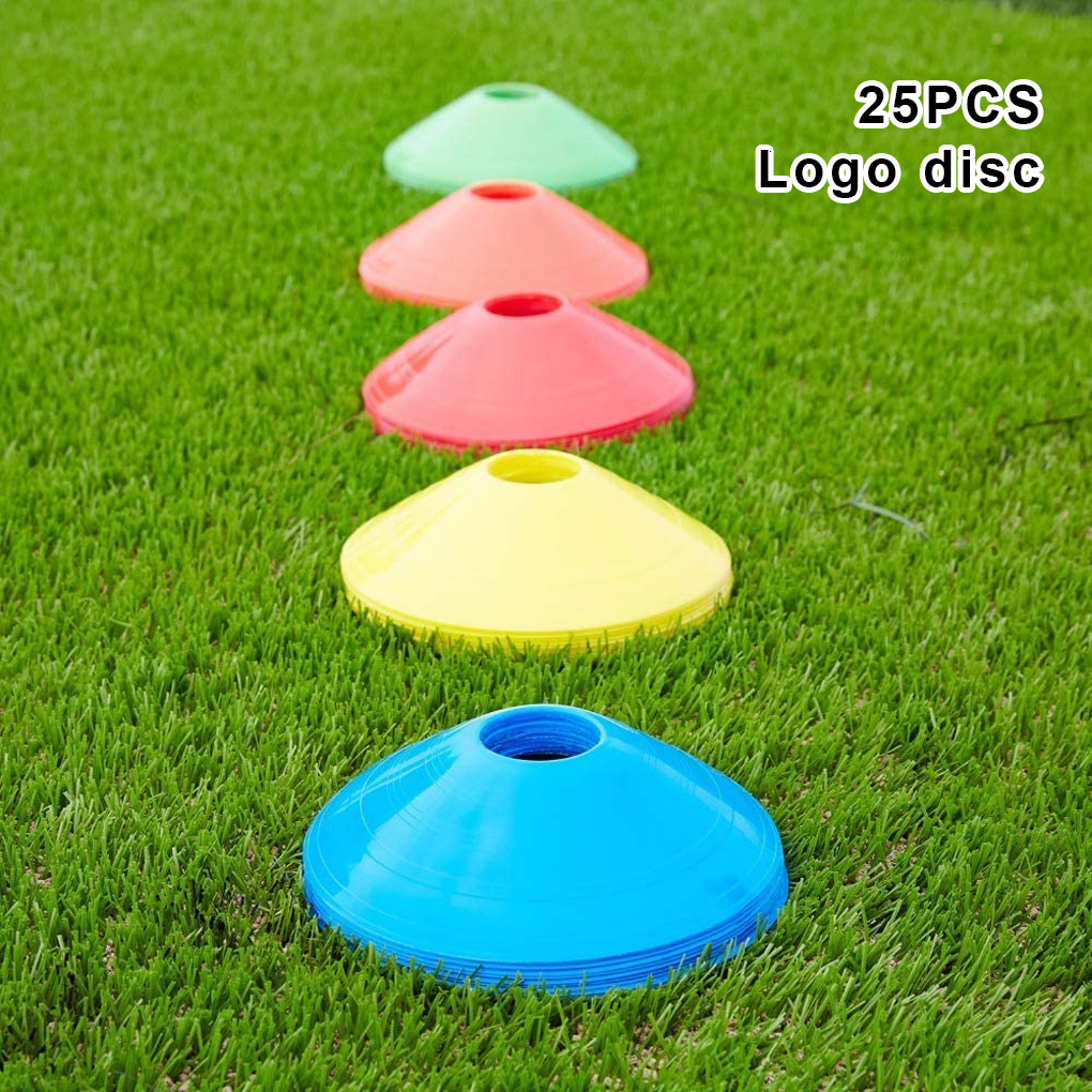 Balls 25 Pieces Football Disc Soccer Track Filed Marking Cones Outdoor Baseball Skateboard Training Exercise Beginners 230428