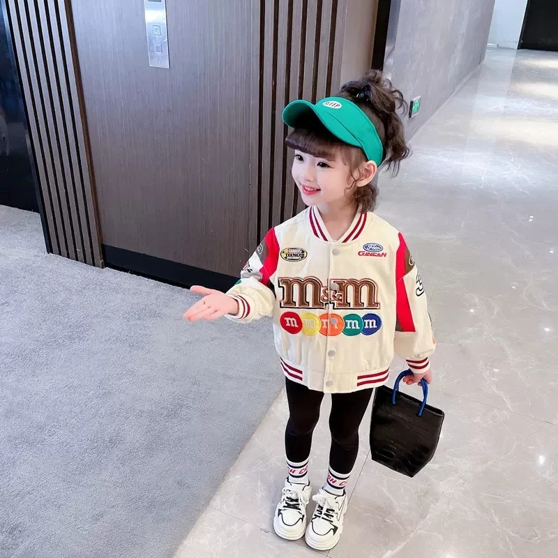 Down Coat American Hip Hop Children's Jacket Heavy Work Embroidery Motorcycle Wear Trend Street Spring Autumn Boy Clothes Girls 231128