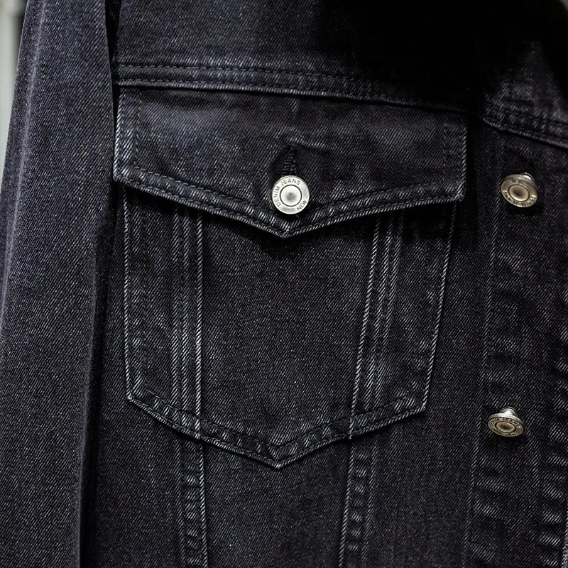Men's Jackets Autumn And Winter High Quality Cotton Denim Jacket Men Casual Solid Color Lapel Jeans Jacket Men Quality Mens Jackets 231129