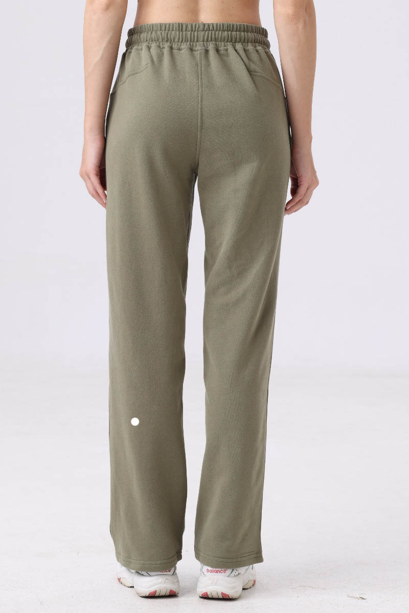 LU Pant Women's Softstreme High Waisted Wide Leg Pants Casual Loose Cozy Yoga Sweatpants with Pockets Sports Athletic Lounge Woman Pants