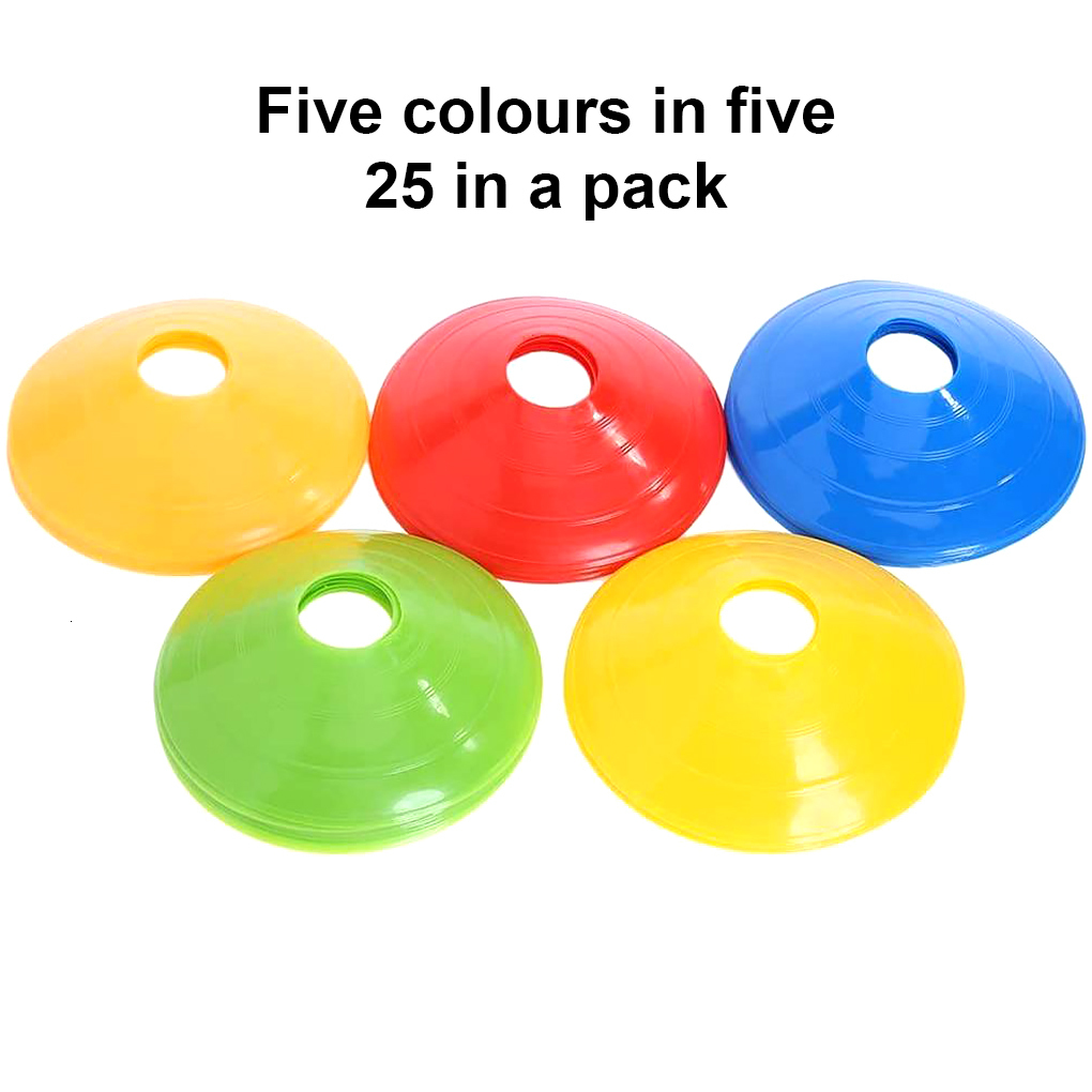 Balls 25 Pieces Football Disc Soccer Track Filed Marking Cones Outdoor Baseball Skateboard Training Exercise Beginners 230428