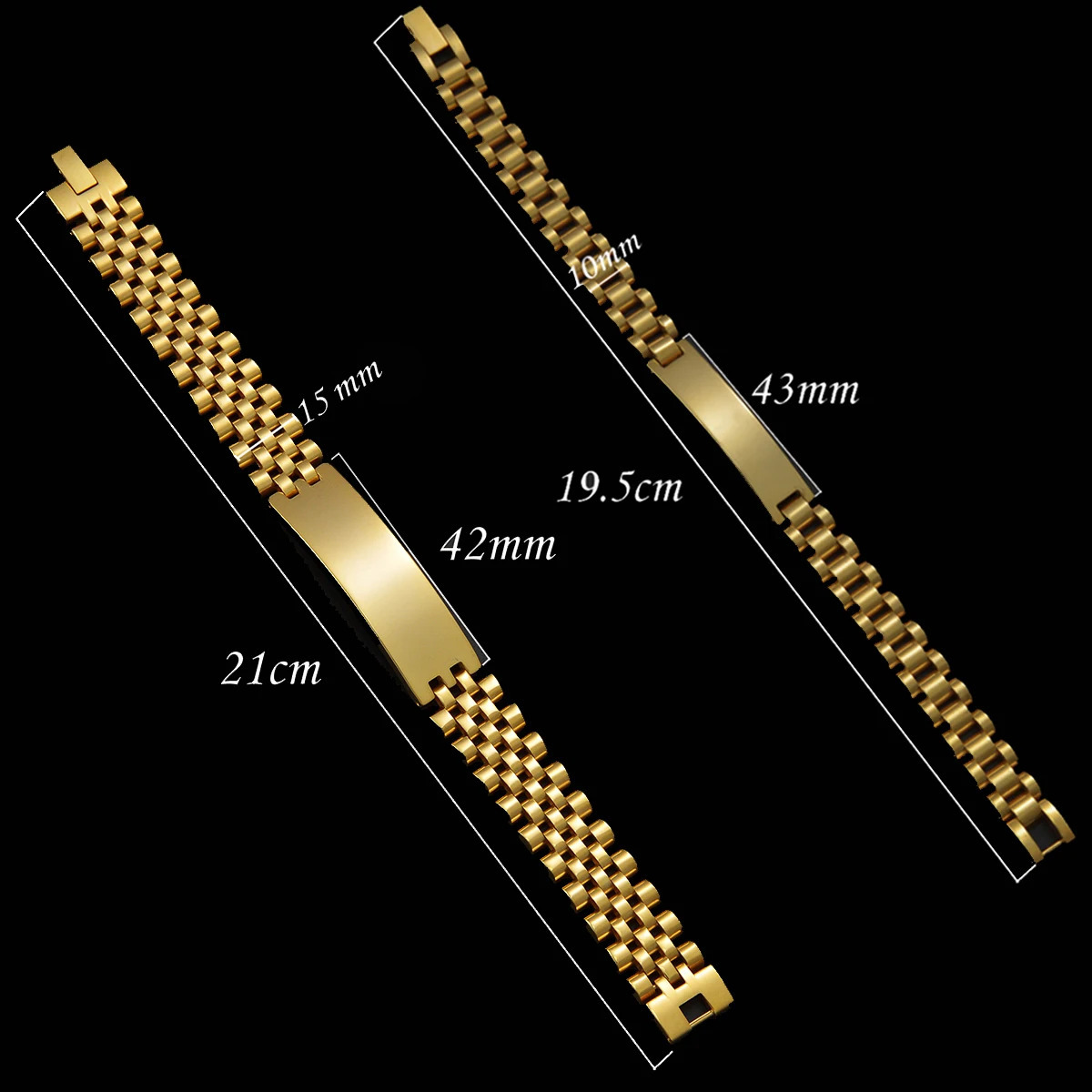 Charm Bracelets Atoz 10mm Punk Men Personalised Engraved Name Date for Women Thick Chain Stainless Steel Jewelry Bangle Gift 231128