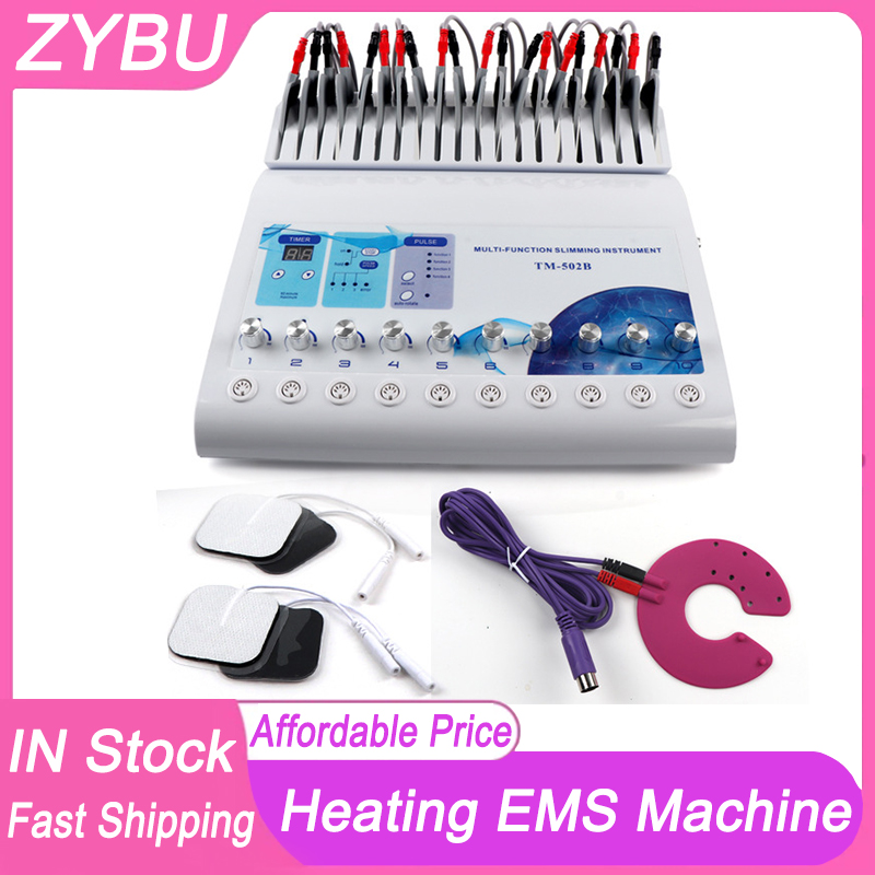 Physical ems muscle stimulator body fitness weight redece loss electrotherapy slimming machine with infrared heating microcurrent waves breast pads sc