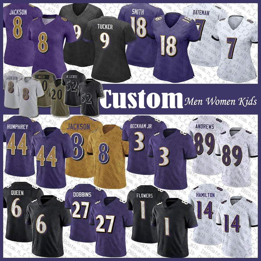 Custom 3 Odell Beckham Jr 18 Roquan Smith Football Jersey Lamar Jackson Zay Flowers Justin Tucker Mark Andrews Kyle Hamilton Marlon Humphrey JK Dobbins Patrick Queen, Shown
Custom 3 Odell Beckham Jr 18 Roquan Smith Football Jersey Lamar Jackson Zay Flowers Justin Tucker Mark Andrews Kyle Hamilton Marlon Humphrey JK Dobbins Patrick Queen, Shown