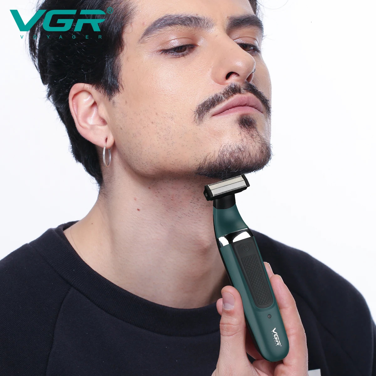 Electric Shavers VGR Beard Shaver Professional Beard Razors Waterproof Hair Cutting Machine Dual-Sided Blades Shaving Machine for Men V-393 231128