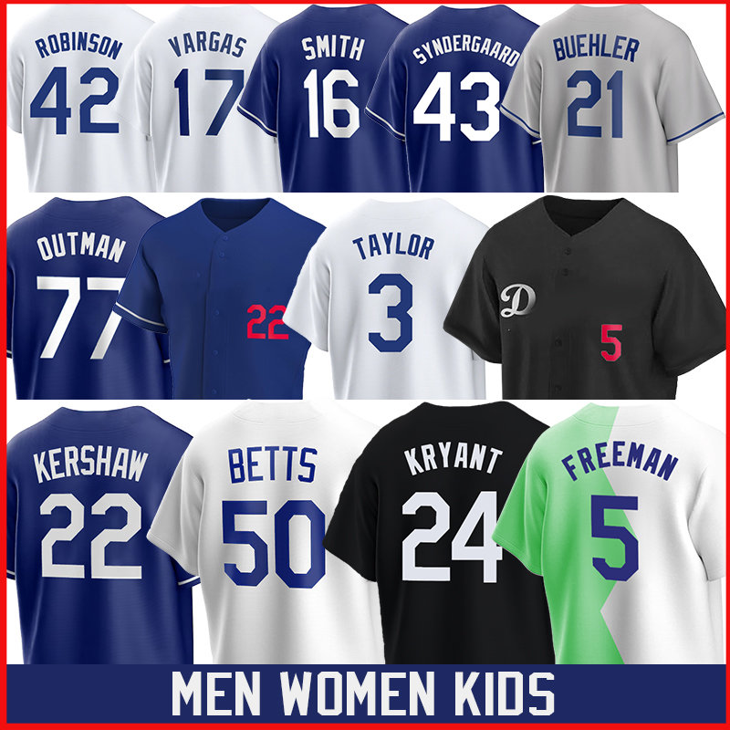 Mookie Betts Dodgers Baseball Jerseys James Outman Clayton Kershaw Freddie Freeman Martinez Miguel Vargas Yency Almonte Walker Buehler Jorbit Vivas, Men(d q)
Mookie Betts Dodgers Baseball Jerseys James Outman Clayton Kershaw Freddie Freeman Martinez Miguel Vargas Yency Almonte Walker Buehler Jorbit Vivas, Men(d q)