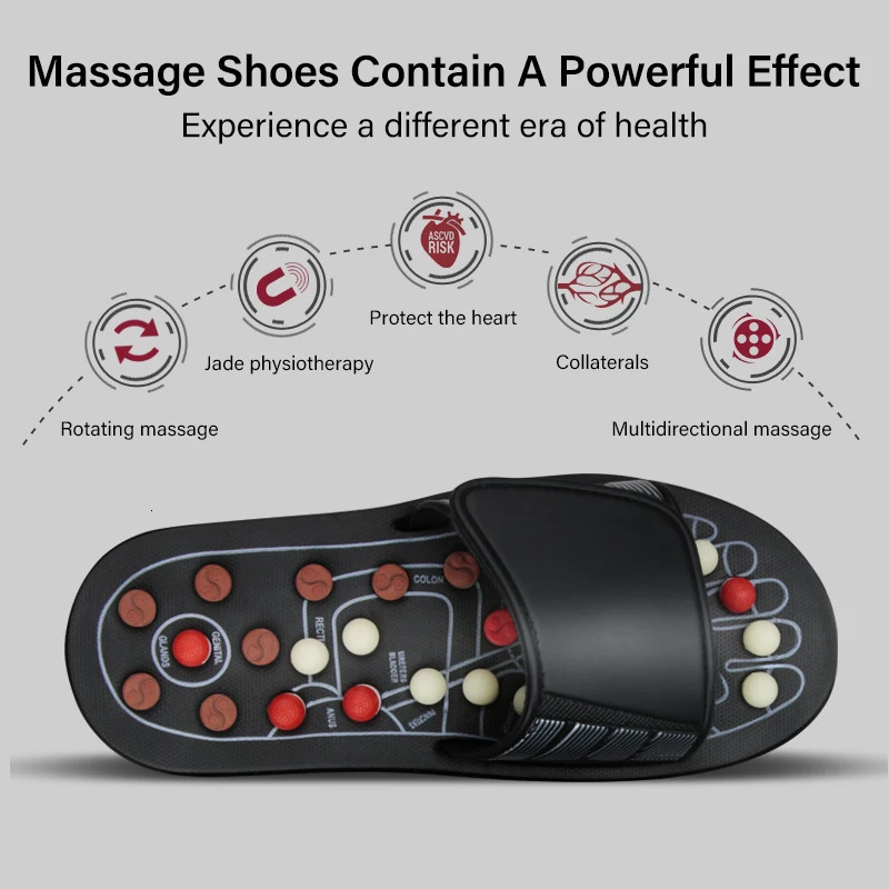 Foot Massager Feet Massage Slippers Reflexology Acupuncture Walk Stone Shoes Cobblestone 231128