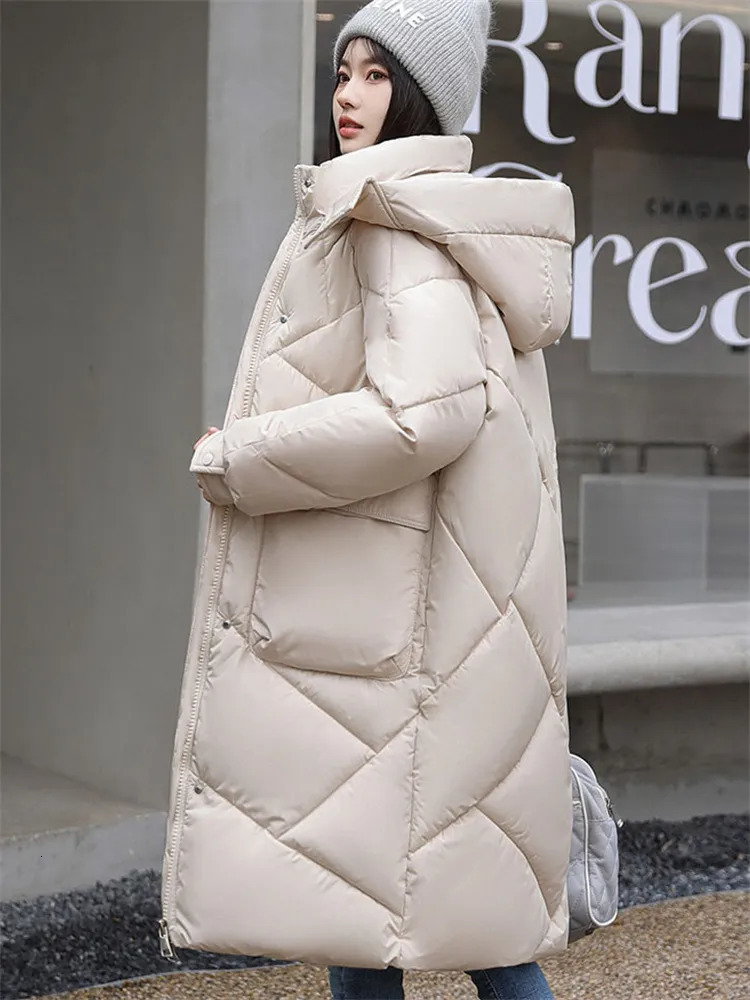 Womens Down Parkas Cotton Coat Women Good Clothing Low Price On Sale Autumn Winter Fashion Long Thick Warmth Loose Hooded Jacket 231129