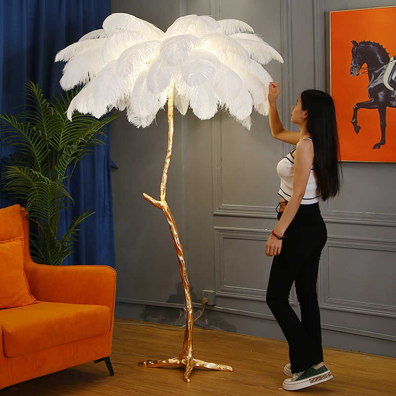 Floor Lamps Modern Floor Lamp Living Room Dining Room Office Bedroom Interior Decor Feather Floor Light Luminaire Standing Lamp Lighting