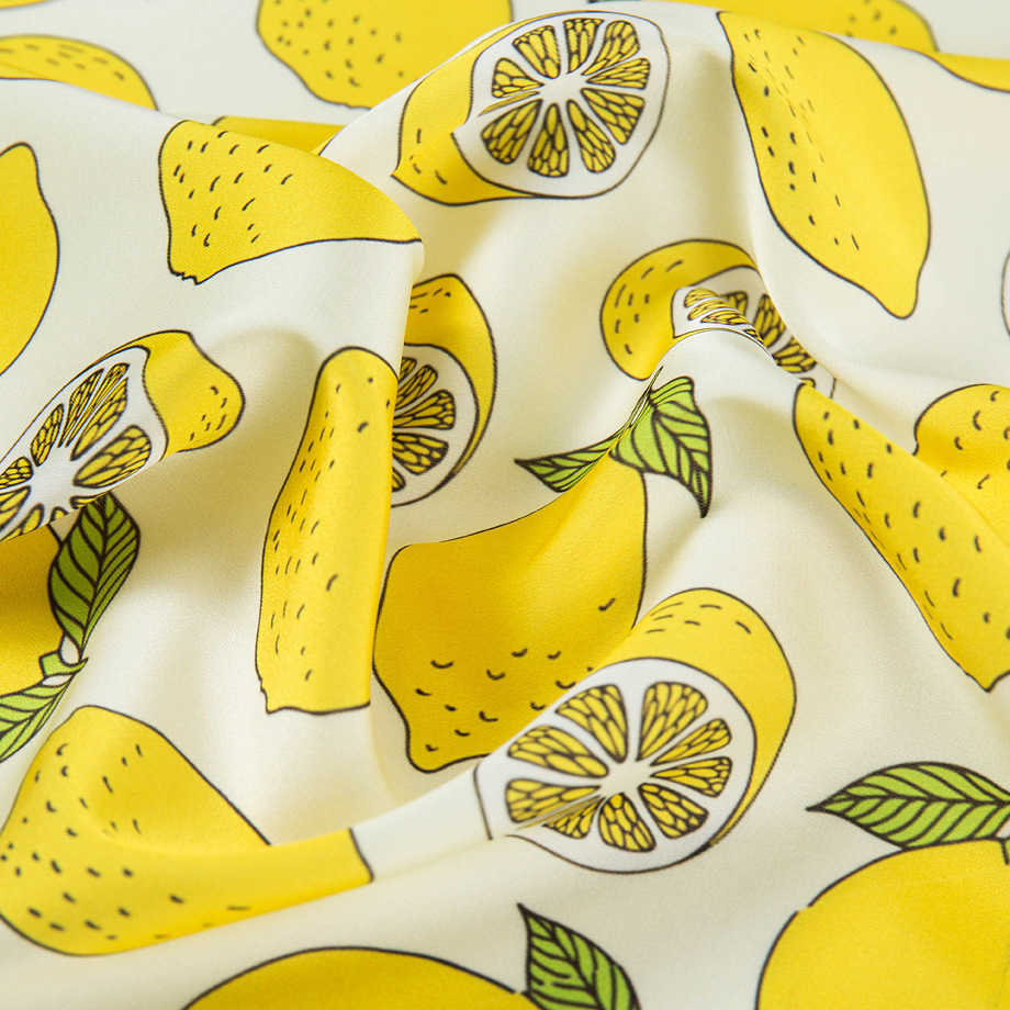 Scarves Bright Color Spring Summer Small Square Silk Scarf For Women Female Neck Scarfs Printed Lemon Hair Scarf Girls Kerchief 50X50CM J230428