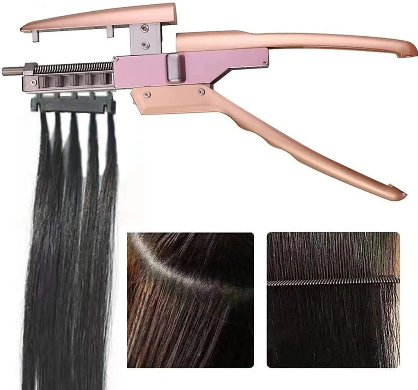 Connectors Hair Extensions Machine Kit 2nd Human Hair No-Trace Hair Extensions Tool 5 pins Connector Keratin Hair Equipment 231128