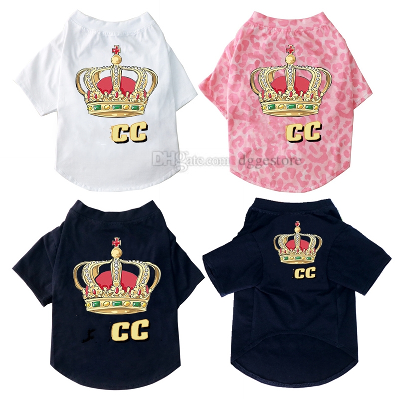 free shipping Designer Dogs Apparel Small Medium Summer Girl Dog T Shirt Clothes for French Bulldog, Dachshund, Shih Tzu,Pug, Schnauzer, Poodle, Crown