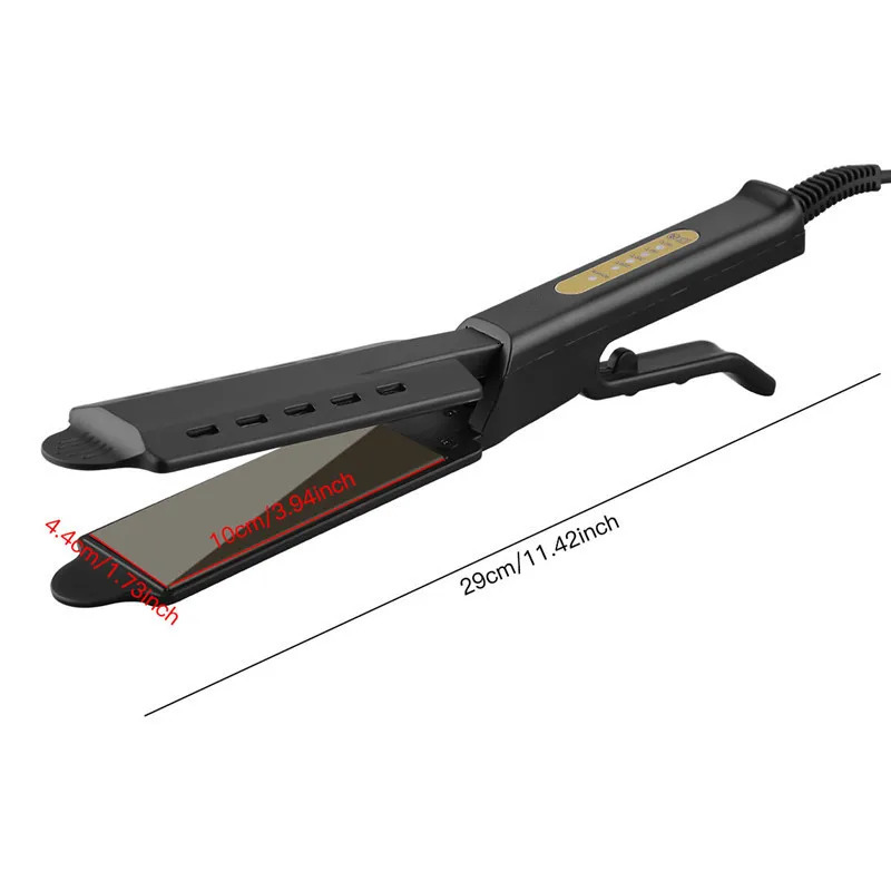 Hair Straighteners Wide Plate Flat Iron Professional Alloy Straightener Temperature Adjustable Straightening Venting Styling Tool 231128