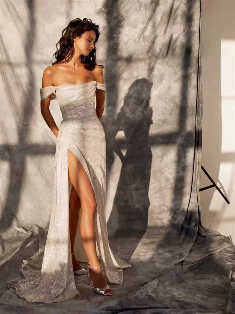 Party Dresses Blingbling Sequins Evening Dresses 2023 Ruched Off The Shoulder Mermaid Split Slit Long Formal Party Prom Gowns Robes De Soire W0428, Black
Party Dresses Blingbling Sequins Evening Dresses 2023 Ruched Off The Shoulder Mermaid Split Slit Long Formal Party Prom Gowns Robes De Soire W0428, Black