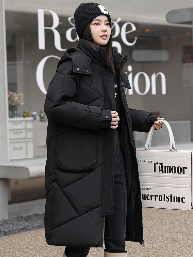 Womens Down Parkas Cotton Coat Women Good Clothing Low Price On Sale Autumn Winter Fashion Long Thick Warmth Loose Hooded Jacket 231129