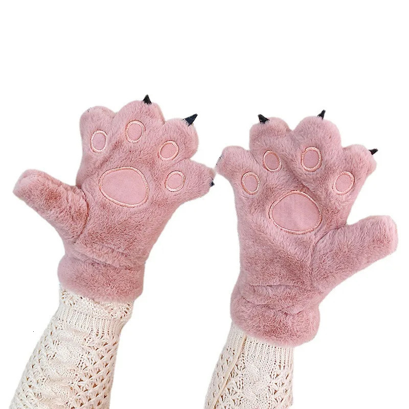 Five Fingers Glove Bear Palm Paw Animals Plushclaw Glove Paws Costumes Cosplay Cute Cartoon Simulation Furry Mittens Winter Warm 231129