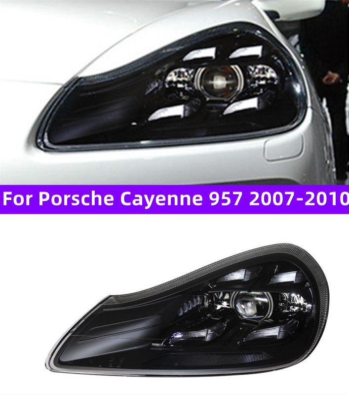LED Matrix Headlights For Cayenne 957 2007-2010 Car Lights DRL Daytime Lights Far and Near LED Lights Accessory