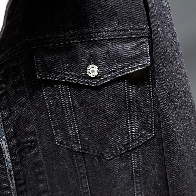 Men's Jackets Autumn And Winter High Quality Cotton Denim Jacket Men Casual Solid Color Lapel Jeans Jacket Men Quality Mens Jackets 231129