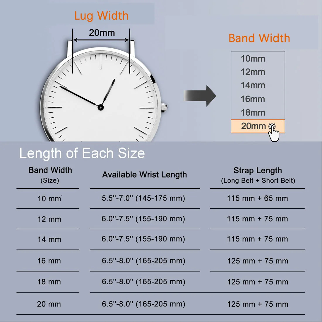 Watch Bands WOCCI Genuine Leather Watch Band 8mm 10mm 12mm 14mm 16mm 18mm 20mm Bracelet for Ladies Stainless Steel Buckle Replacement Strap 231128