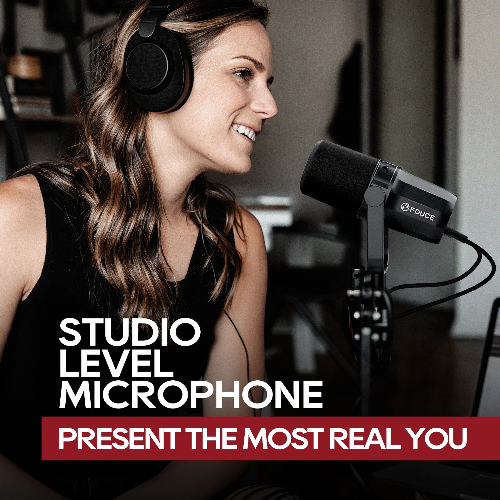 Microphones FDUCE SL40X SL40 USB XLR Dynamic Microphone With Built in Headset Output Sound Insulation For Podcasts Games Live Broadcast 231128