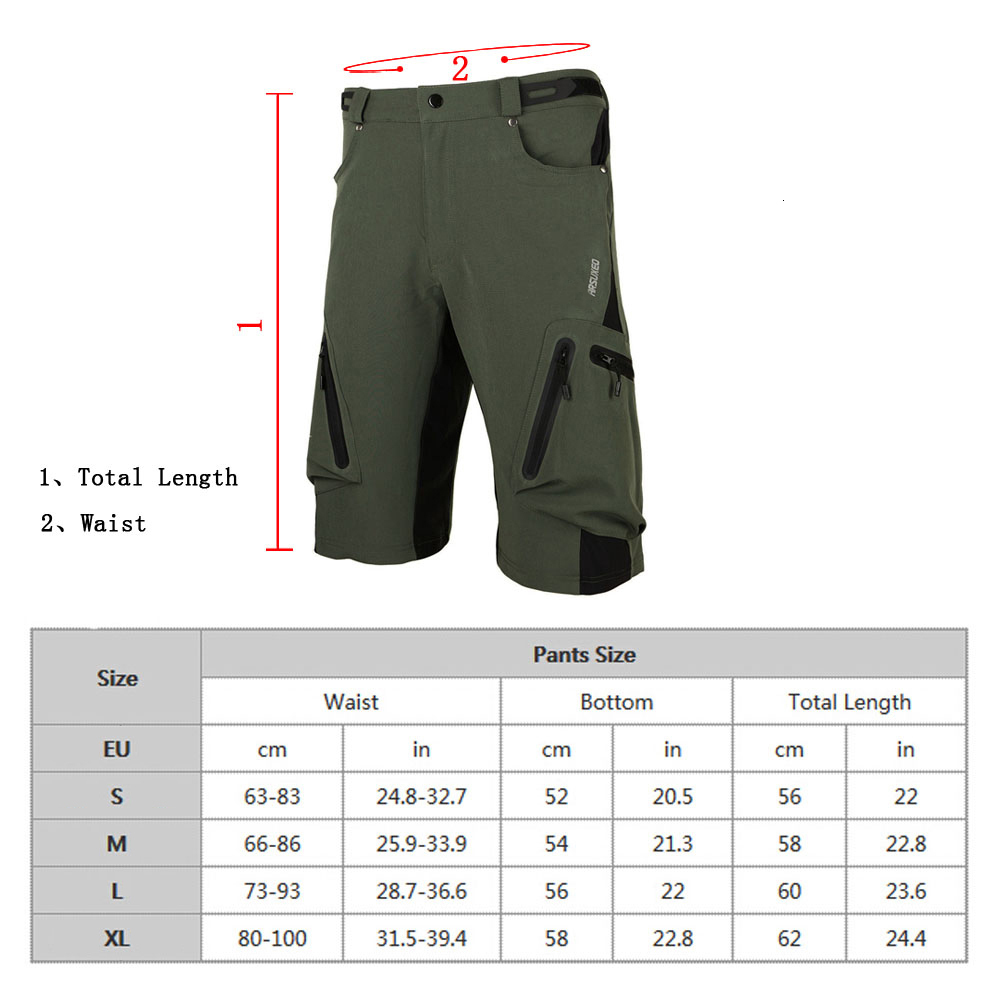 Cycling Shorts TOMSHOO Cycling Shorts Men's Baggy Cycling Shorts Breathable Outdoor Sports MTB Bike Cycling Running Short Pants for Ciclismo 2304