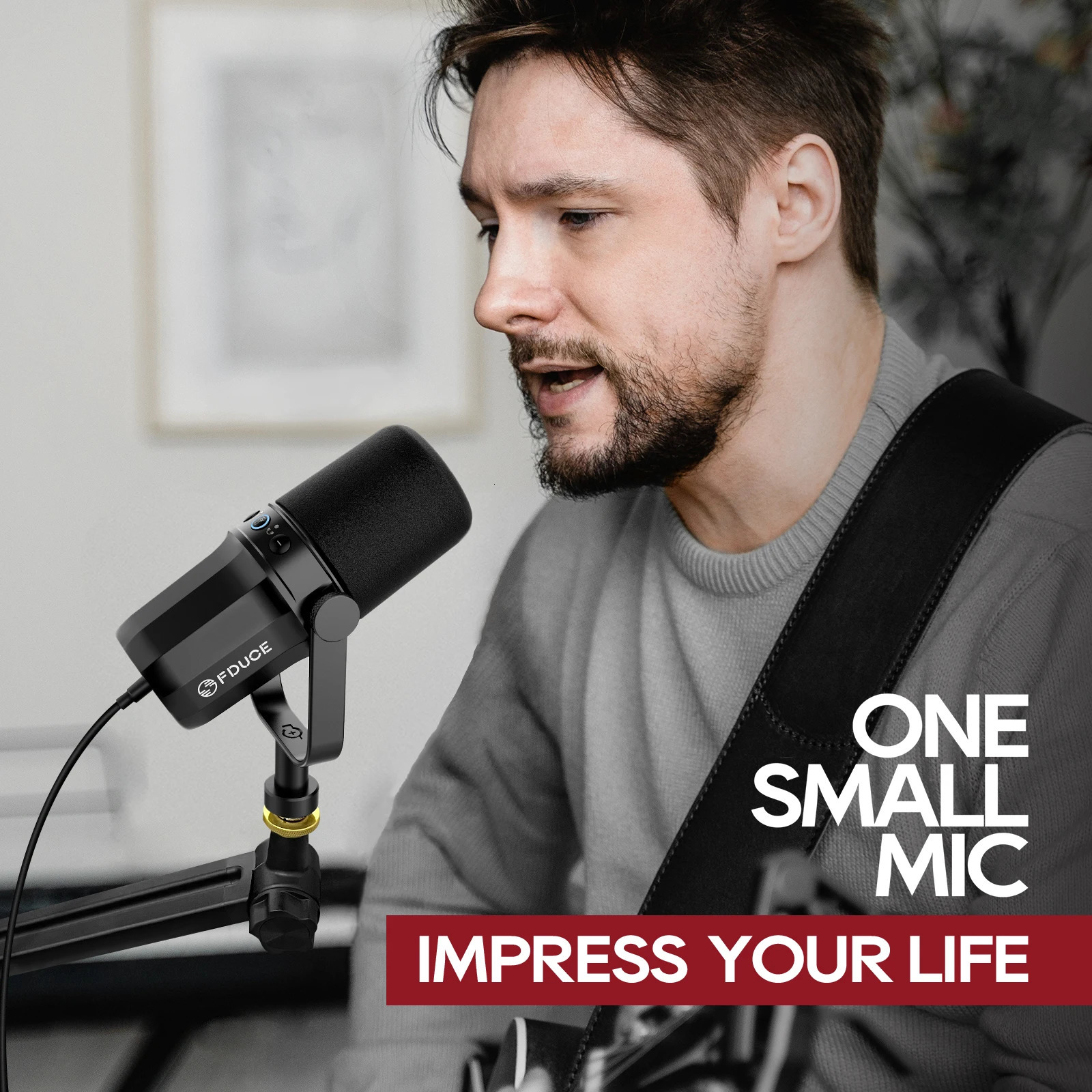 Microphones FDUCE SL40X SL40 USB XLR Dynamic Microphone With Built in Headset Output Sound Insulation For Podcasts Games Live Broadcast 231128