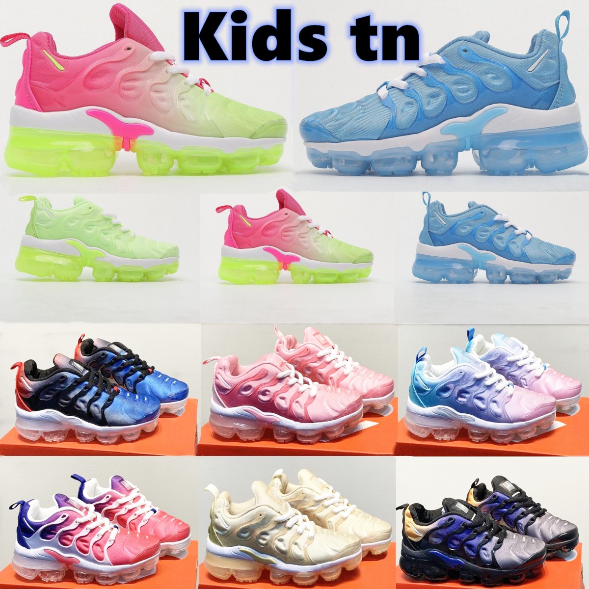 kids shoes Designer vapor Tn Plus 3 Tns vapormaxes Running Shoe max Trainers Triple Black Blue Atlanta Pink Silver Wolf boys girls baby Outdoor Sneakers vaporizer
kids shoes Designer vapor Tn Plus 3 Tns vapormaxes Running Shoe max Trainers Triple Black Blue Atlanta Pink Silver Wolf boys girls baby Outdoor Sneakers vaporizer