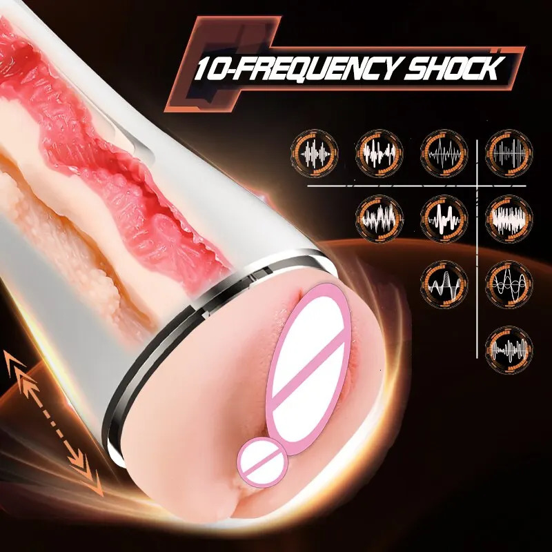 Pump Toys 2 In 1 Male Masturbators Vibrator Vagina Vacuum Vagina Endurance Silicone Exercise Masturbation Sex Toys for Men 231130