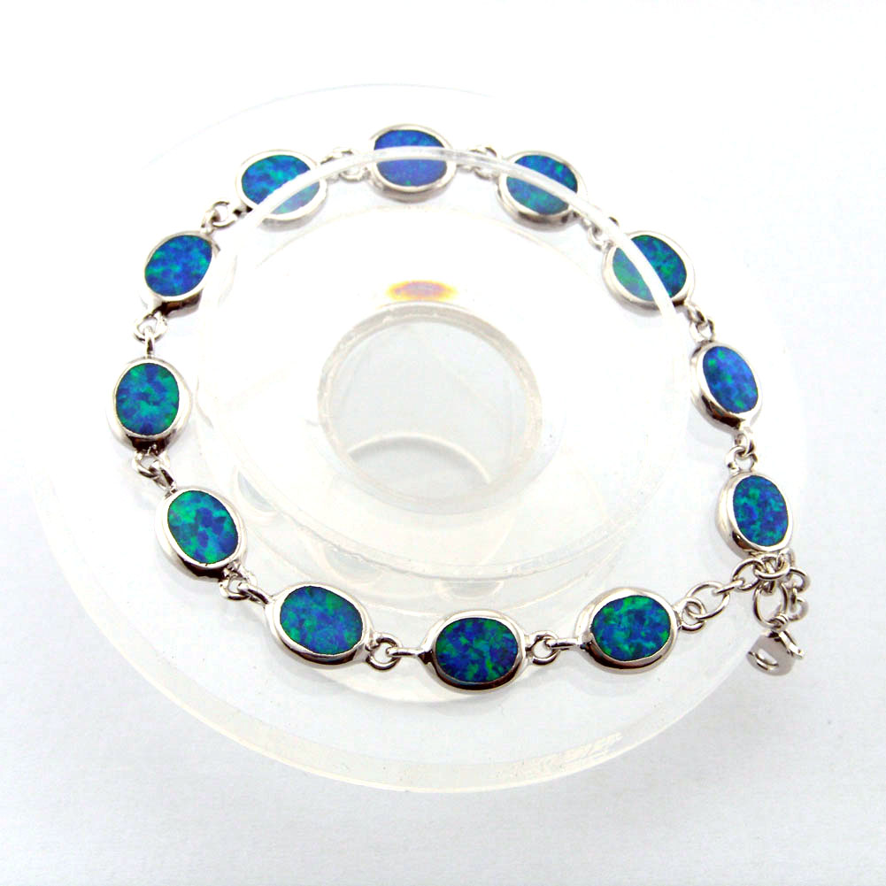 Fashion Bracelet Mystic Rainbow Bracelet BLUE Opal Bracelet for Lady