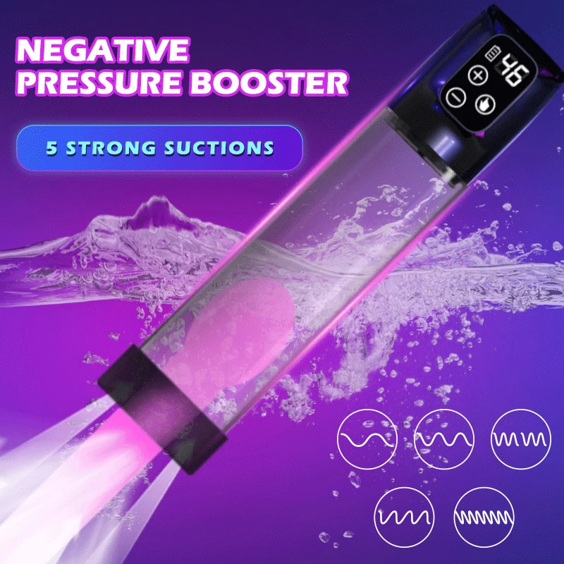 Pump Toys HESEKS IPX7 Electric Penis Pump with 5 Suction Penis Massager Stimulator Enlargement Enhancer Male Masturbator Sex Toys for Men 231130