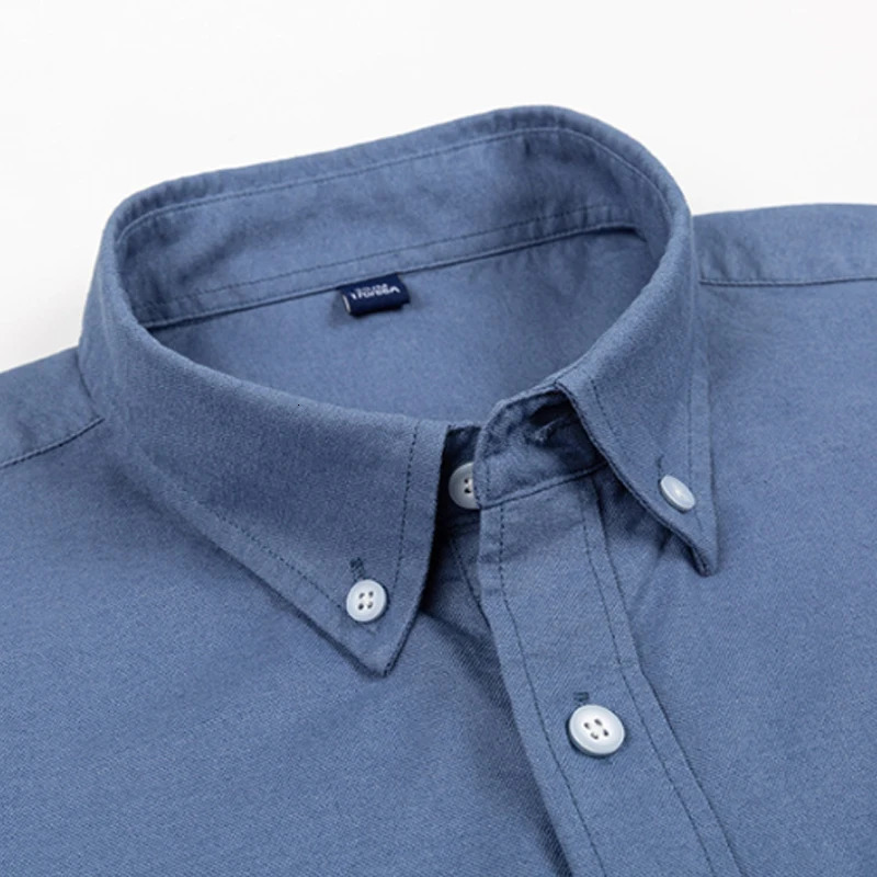 Men's Casual Shirts Spring and Autumn Social 100% Cotton Striped Plaid Long Sleeve Men's Shirt Slim Fit Fashion White Business Casual No Iro